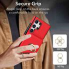 For Samsung Galaxy S24 Ultra 5G RFID Anti-theft Card Ring Holder Phone Case(Red) - 3