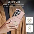 For Samsung Galaxy S24 Ultra 5G RFID Anti-theft Card Ring Holder Phone Case(Rose Gold) - 3