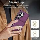 For Samsung Galaxy S24 Ultra 5G RFID Anti-theft Card Ring Holder Phone Case(Dark Purple) - 3