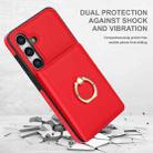 For Samsung Galaxy S24+ 5G RFID Anti-theft Card Ring Holder Phone Case(Red) - 2