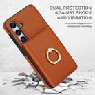 For Samsung Galaxy S24+ 5G RFID Anti-theft Card Ring Holder Phone Case(Brown) - 2