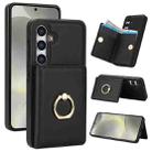 For Samsung Galaxy S24 5G RFID Anti-theft Card Ring Holder Phone Case(Black) - 1