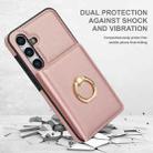 For Samsung Galaxy S24 5G RFID Anti-theft Card Ring Holder Phone Case(Rose Gold) - 2