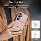 For Samsung Galaxy S24 5G RFID Anti-theft Card Ring Holder Phone Case(Rose Gold) - 3