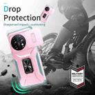 For OnePlus 11 5G Sliding Camshield Holder Phone Case(Pink + Grey Green) - 2