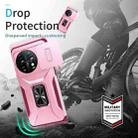 For OnePlus 11 5G Sliding Camshield Holder Phone Case(Pink + Rose Red) - 2