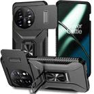For OnePlus 11 5G Sliding Camshield Holder Phone Case(Black) - 1