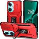 For OnePlus Nord CE3 5G Sliding Camshield Holder Phone Case(Red) - 1