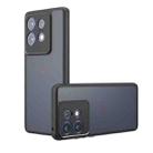 For Motorola Edge 50 Pro Frosted TPU + Transparent PC Phone Case(Black) - 1