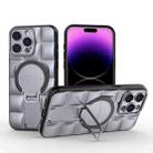 For iPhone 15 Pro Max Airbag TPU + PC Shockproof Phone Case with Holder(Grey) - 1