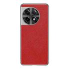 For OnePlus Ace 2 Silver Edge Cross Texture PU Leather Phone Case(Red) - 1