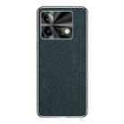 For vivo iQOO Neo8 Pro Silver Edge Cross Texture PU Leather Phone Case(Dark Green) - 1