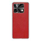 For vivo iQOO Neo8 Silver Edge Cross Texture PU Leather Phone Case(Red) - 1
