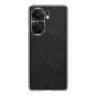 For vivo iQOO Neo9 Silver Edge Cross Texture PU Leather Phone Case(Black) - 1