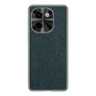 For vivo Y200 Silver Edge Cross Texture PU Leather Phone Case(Dark Green) - 1