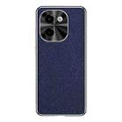 For vivo Y200 Silver Edge Cross Texture PU Leather Phone Case(Sapphire Blue) - 1