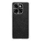 For vivo Y200 Silver Edge Cross Texture PU Leather Phone Case(Black) - 1