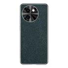 For vivo Y200i Silver Edge Cross Texture PU Leather Phone Case(Dark Green) - 1