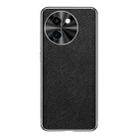 For vivo Y200i Silver Edge Cross Texture PU Leather Phone Case(Black) - 1