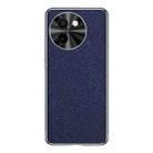 For vivo Y200t Silver Edge Cross Texture PU Leather Phone Case(Sapphire Blue) - 1