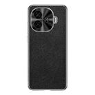 For vivo Y200 GT Silver Edge Cross Texture PU Leather Phone Case(Black) - 1