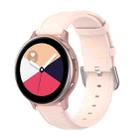 For Galaxy Watch Active3 / Galaxy Watch 3 41mm 20mm Universal Leather Watch Band(Light Pink) - 1