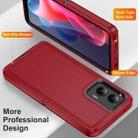 For Motorola Moto G Play 5G 2024 Life Waterproof Rugged PC + Silicone Phone Case(Red + Black) - 3