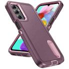 For Samsung Galaxy A15 Rugged PC + Silicone Phone Case with Holder(Purple+Pink) - 2