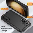 For Samsung Galaxy S23 FE 5G Rugged PC + Silicone Phone Case with Holder(Black) - 3