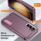 For Samsung Galaxy S23 FE 5G Rugged PC + Silicone Phone Case with Holder(Purple+Pink) - 3