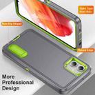 For Samsung Galaxy A06 4G Rugged PC Hybrid Silicone Phone Case with Holder(Grey+Fresh Green) - 3