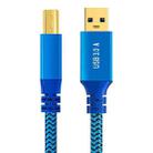 Printer / Hard Disk USB 3.0 A Male to B Male Connector Cable, Length:0.3m(Blue) - 1