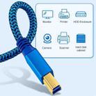 Printer / Hard Disk USB 3.0 A Male to B Male Connector Cable, Length:0.3m(Blue) - 2