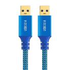 Printer / Hard Disk USB 3.0 Male to Male Connector Cable, Length:0.3m(Blue) - 1