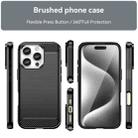 For iPhone 16 Pro Brushed Texture Carbon Fiber TPU Phone Case(Black) - 2