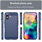 For iPhone 17 Brushed Texture Carbon Fiber TPU Phone Case(Blue) - 2