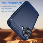 For iPhone 17 Brushed Texture Carbon Fiber TPU Phone Case(Blue) - 3