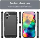 For iPhone 17 Brushed Texture Carbon Fiber TPU Phone Case(Black) - 2