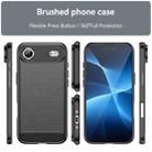 For iPhone 17 Air Brushed Texture Carbon Fiber TPU Phone Case(Black) - 2