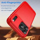 For iPhone 17 Pro Max Brushed Texture Carbon Fiber TPU Phone Case(Red) - 3