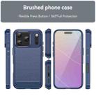 For iPhone 17 Pro Brushed Texture Carbon Fiber TPU Phone Case(Blue) - 2