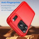 For iPhone 17 Pro Brushed Texture Carbon Fiber TPU Phone Case(Red) - 3