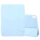 For iPad Air 11 2024 Y-Shape Double-sided Clip Magnetic Smart Tablet Case(Blue) - 1