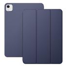 For iPad Air 11 2024 / 5 / 4 Ultra-thin Double-sided Clip Magnetic Smart Tablet Case(Dark Blue) - 1