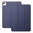 For iPad Air 13 2024 / Pro 12.9 2022/2021 Ultra-thin Double-sided Clip Magnetic Smart Tablet Case(Dark Blue) - 1