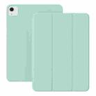 For iPad Air 13 2024 / Pro 12.9 2022/2021 Ultra-thin Double-sided Clip Magnetic Smart Tablet Case(Mint Green) - 1