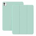 For iPad Pro 11 2024 Ultra-thin Double-sided Clip Magnetic Smart Tablet Case(Mint Green) - 1