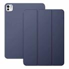 For iPad Pro 13 2024 Ultra-thin Double-sided Clip Magnetic Smart Tablet Case(Dark Blue) - 1