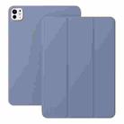 For iPad Pro 13 2024 Ultra-thin Double-sided Clip Magnetic Smart Tablet Case(Lavender) - 1