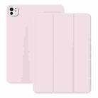 For iPad Pro 13 2024 Ultra-thin Double-sided Clip Magnetic Smart Tablet Case(Pink) - 1